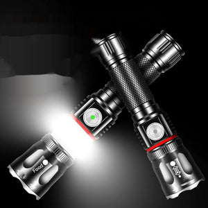 Strong Light Flashlight 10W T6 Camping Telescopic Multifunctional Torch - outdoor camping telescopic multifunctional