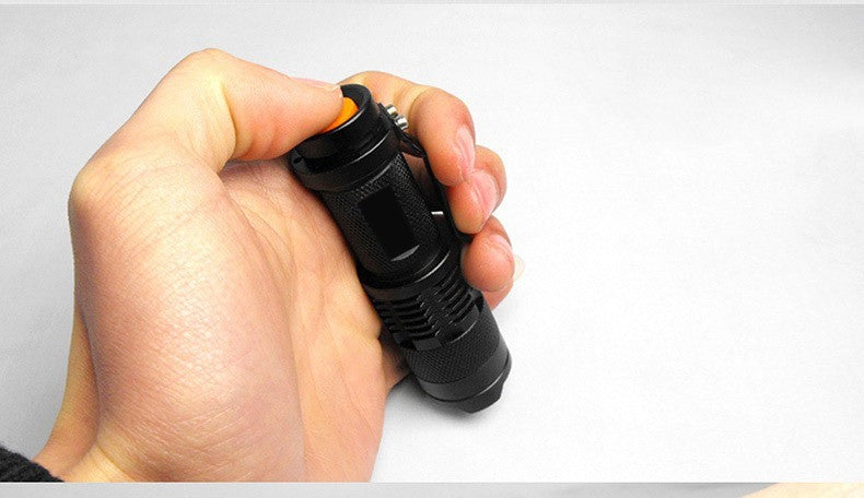 Strong Light Flashlight with Zoom Focus and Purple Highlight for Outdoor - Teleplus purple zoom strong light flashlight