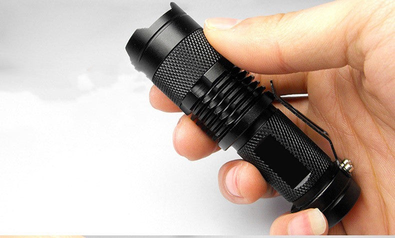 Strong Light Flashlight with Zoom Focus and Purple Highlight for Outdoor - Teleplus purple zoom strong light flashlight