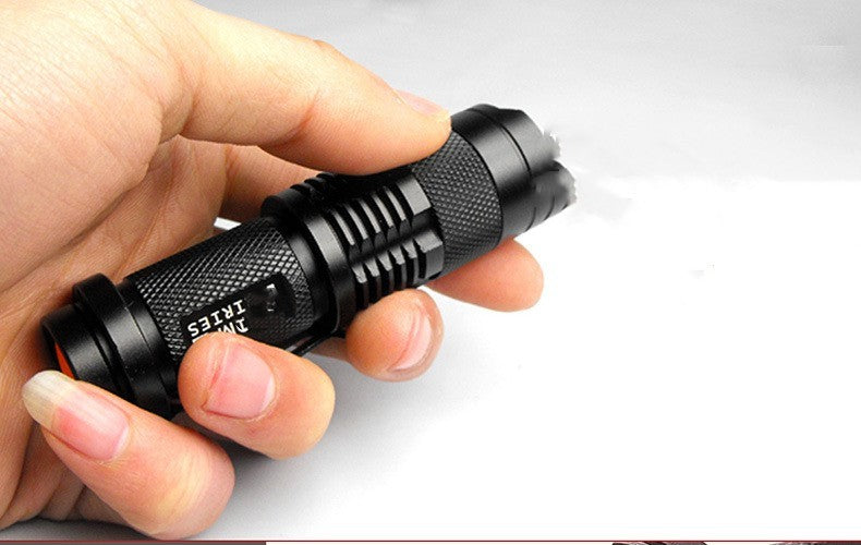 Strong Light Flashlight with Zoom Focus and Purple Highlight for Outdoor - Teleplus purple zoom strong light flashlight