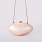 Stylish Acrylic Oval Handbag with Cotton Lining and Chain Strap
