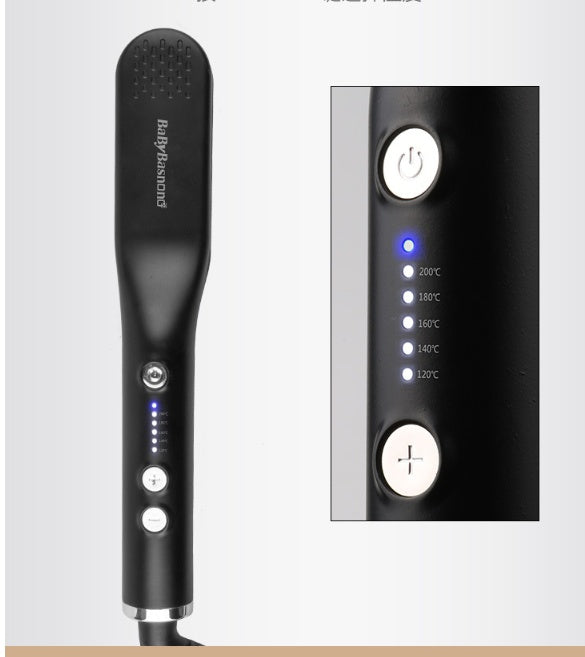 Stylish Ceramic Hair Comb for Dry with Adjustable Heat Control - Teleplus styling comb hair ceramic