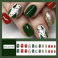 Stylish Christmas False Nails with Snowflake Nail Art and Stickers - Teleplus christmas false nails snowflake nail art