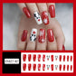 Stylish Christmas False Nails with Snowflake Nail Art and Stickers - Teleplus christmas false nails snowflake nail art