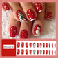 Stylish Christmas False Nails with Snowflake Nail Art and Stickers - Teleplus christmas false nails snowflake nail art