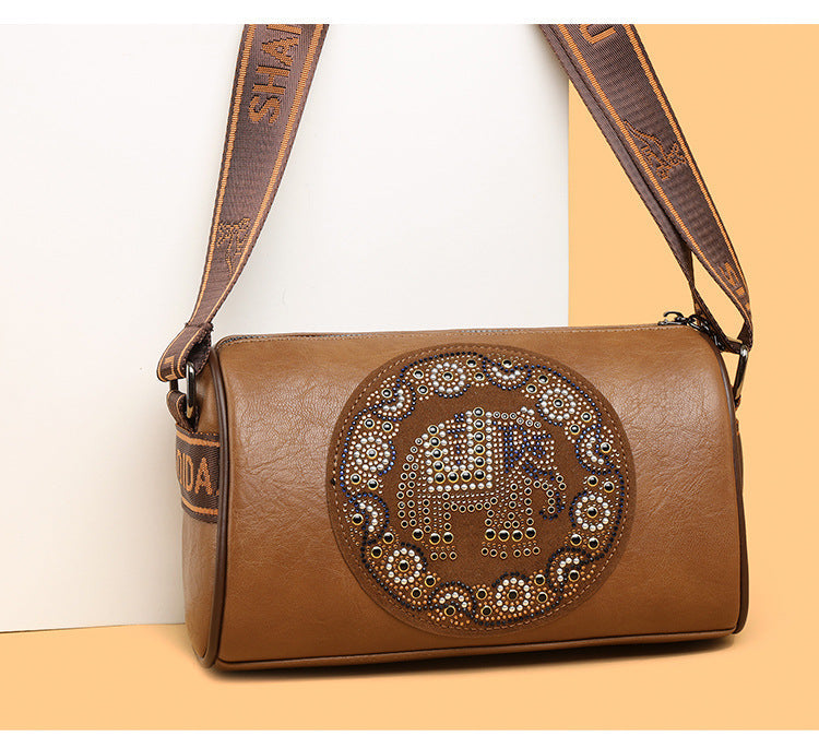 Stylish Colored Diamond Shoulder Messenger Bag with Urban Design - Teleplus for Style stylish colored diamond shoulder