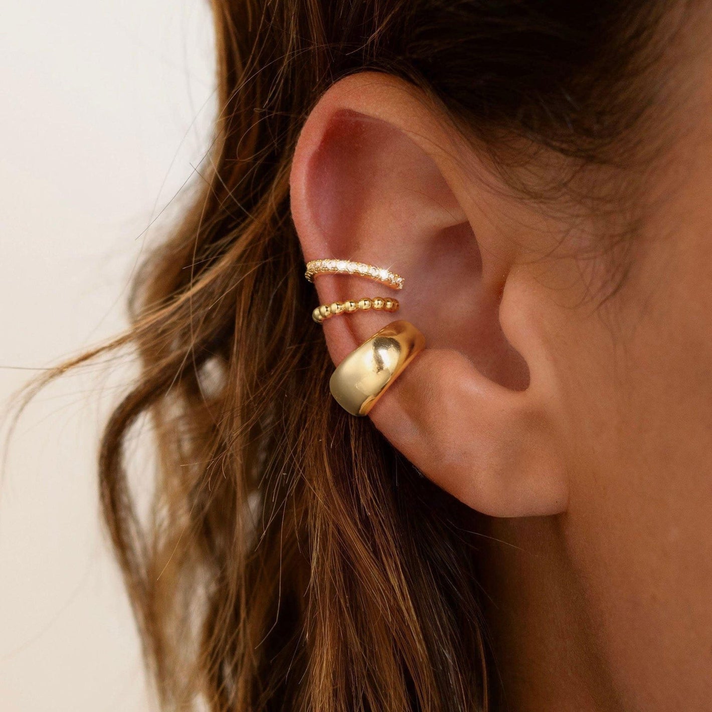 Gold Electroplated U-Shaped Women’s Earrings Set in the United States - Chic Ear Clips: Shine Like a Jewelry Diva