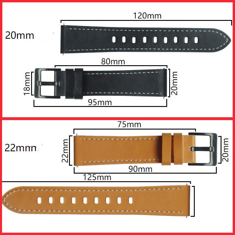 Stylish Microfiber Leather Strap Flat Direct Mouth - Stylish Microfiber Leather Watch Strap for Galaxy Watch