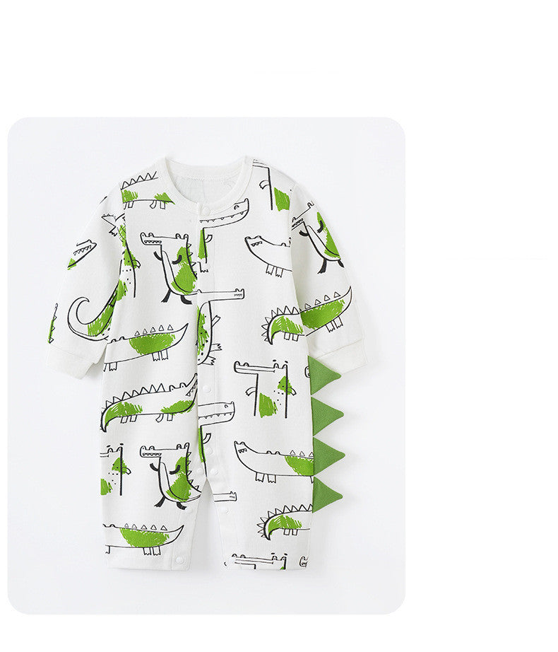 Stylish Personality Full Print Baby Onesie - Onesie Alert: Alligator Graffiti for Tiny Trendsetters