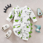 Stylish Personality Full Print Baby Onesie - Onesie Alert: Alligator Graffiti for Tiny Trendsetters