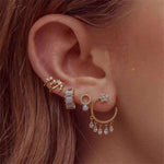 Stylish Water Drop White Diamond Flower Pearl Earrings - Make a Splash with Diamond Flower Pearl Earrings