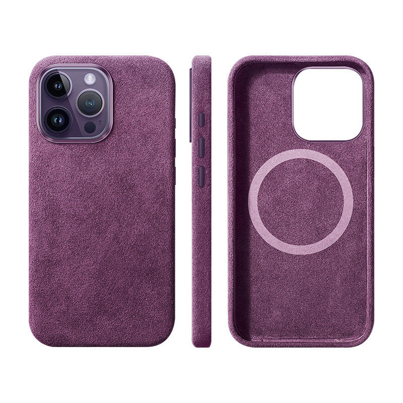 Suede Magnetic All-inclusive Phone Case - Suede Magnetic All-inclusive Phone Case in Various Colors