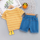 Suit Baby T-shirt Summer Cartoon Two Piece Set Clothes For Babies - Suit Up Your Baby in Summer Style and Giggles