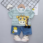 Suit Baby T-shirt Summer Cartoon Two Piece Set Clothes For Babies - Suit Up Your Baby in Summer Style and Giggles