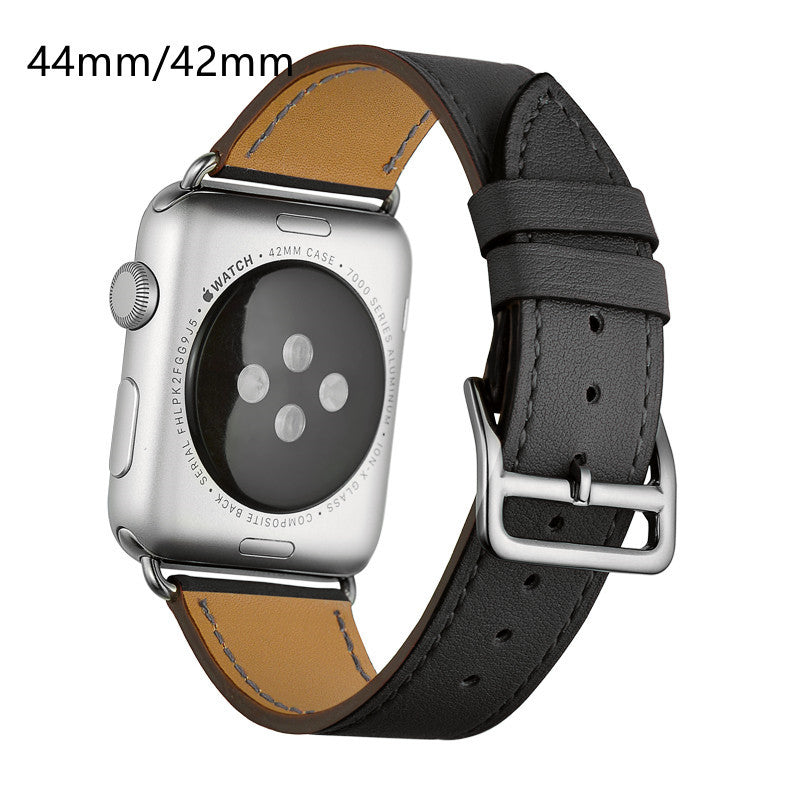 Suitable For Apple Watch Single-turn Leather Strap - Suitable For Apple Watch Leather Strap in Light Blue