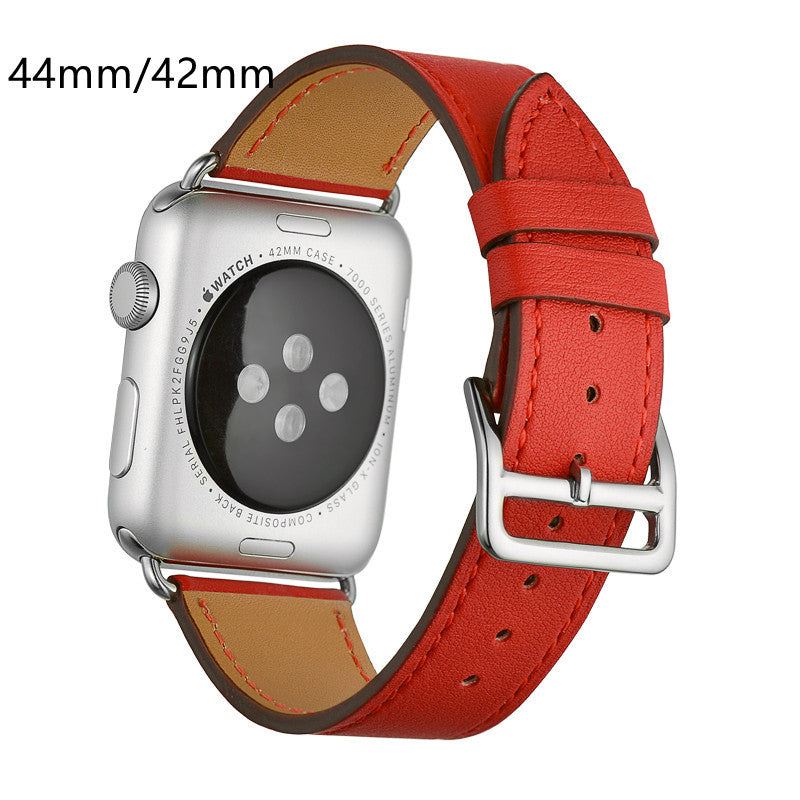 Suitable For Apple Watch Single-turn Leather Strap - Suitable For Apple Watch Leather Strap in Light Blue