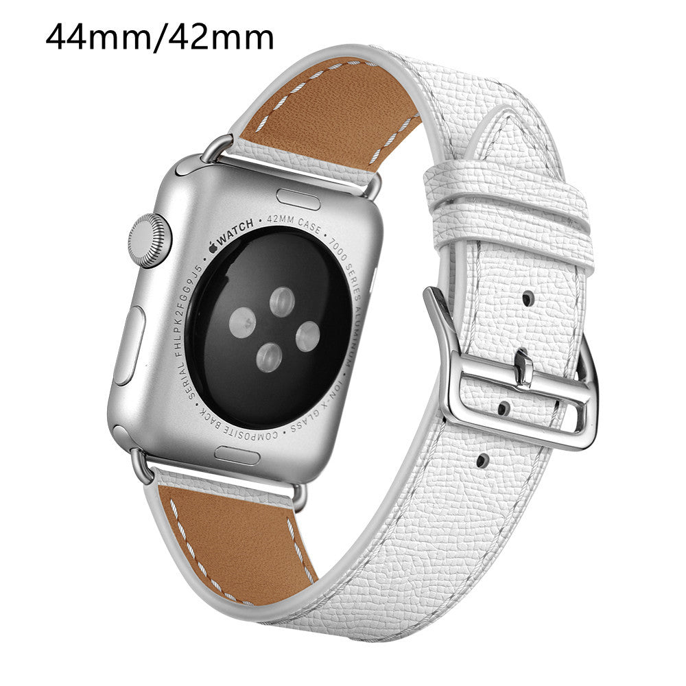 Suitable For Apple Watch Single-turn Leather Strap - Suitable For Apple Watch Leather Strap in Light Blue