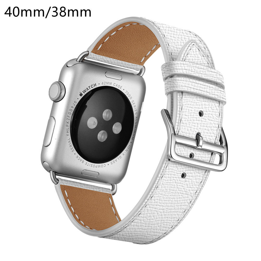 Suitable For Apple Watch Single-turn Leather Strap - Suitable For Apple Watch Leather Strap in Light Blue