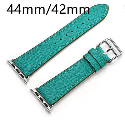 Suitable For Apple Watch Single-turn Leather Strap - Suitable For Apple Watch Leather Strap in Light Blue