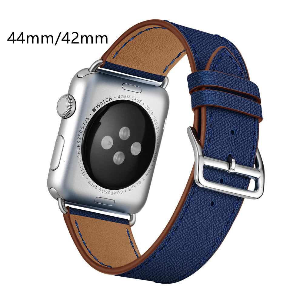 Suitable For Apple Watch Single-turn Leather Strap - Suitable For Apple Watch Leather Strap in Light Blue