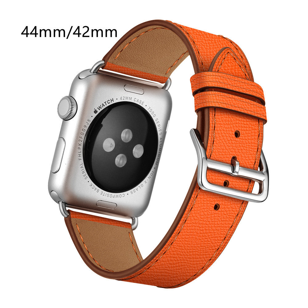 Suitable For Apple Watch Single-turn Leather Strap - Suitable For Apple Watch Leather Strap in Light Blue