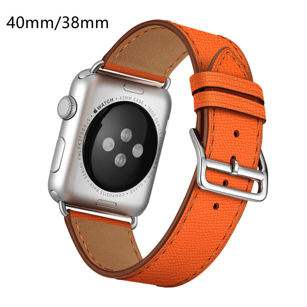 Suitable For Apple Watch Single-turn Leather Strap - Suitable For Apple Watch Leather Strap in Light Blue