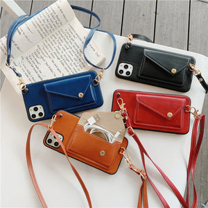 Suitable For Phone Case Leather Crossbody - Leather Crossbody with Raised Card Holder Options