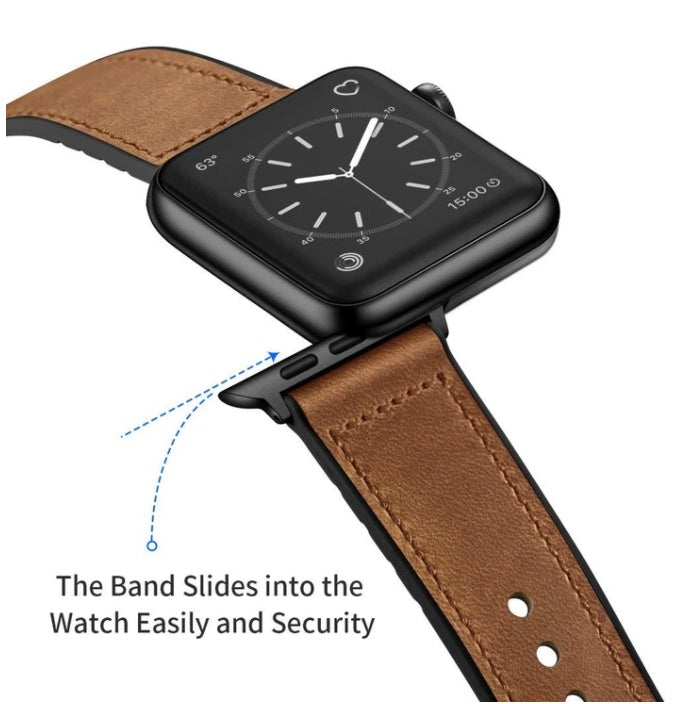 Suitable For Watch Leather Top Layer Cowhide Strap - Suitable For Watch Leather Strap for Apple Watch