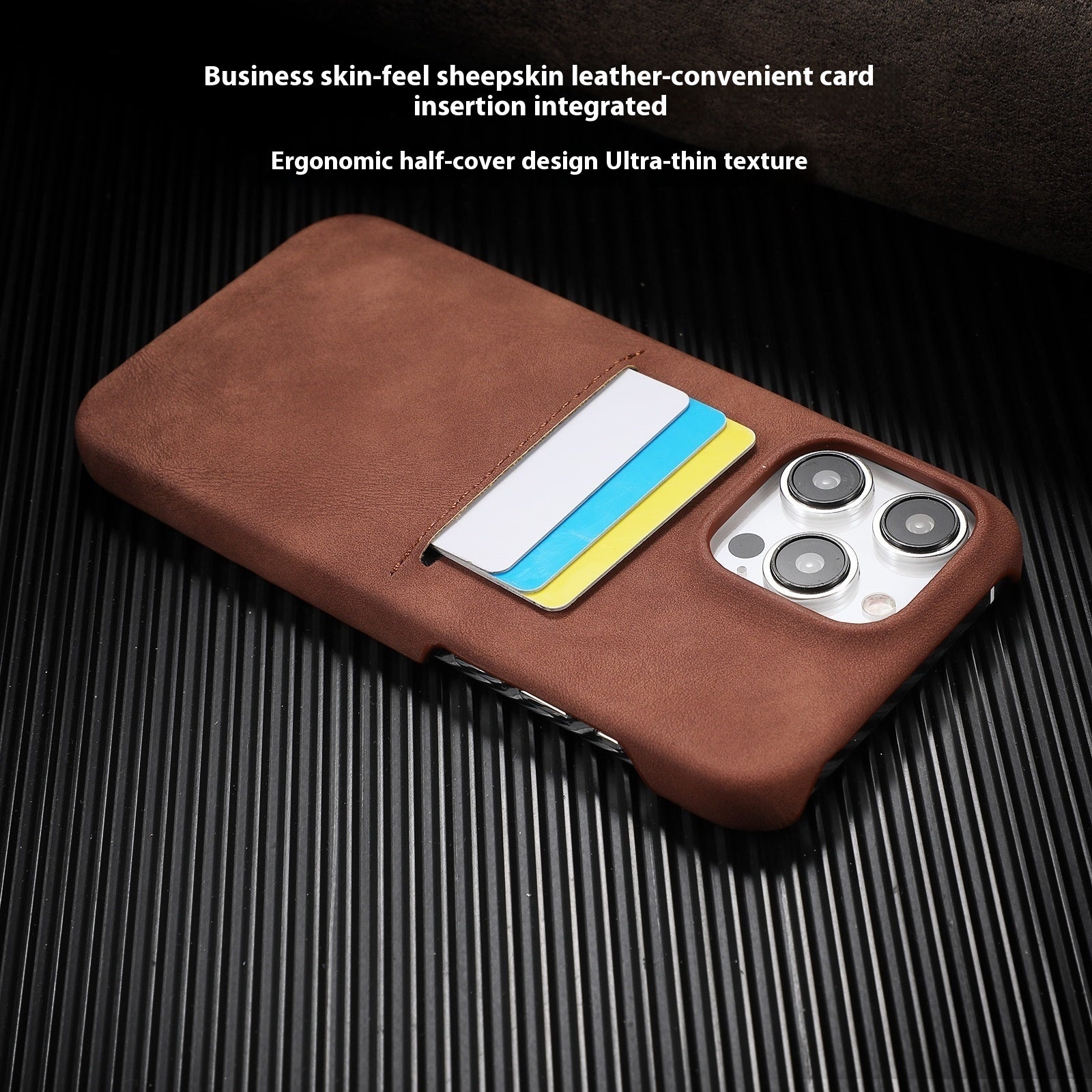 Suitable Phone Case Sheepskin Feeling Business Drop-resistant Protective Cover - Sheepskin Phone Case for iPhone 13 Pro