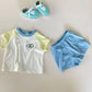 Summer Baby Short Sleeved Top Set For Boys Children And Girls - Cool Summer Threads for Tiny Trendsetters