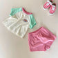 Summer Baby Short Sleeved Top Set For Boys Children And Girls - Cool Summer Threads for Tiny Trendsetters