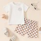 Summer Boys’ And Kids’ Popular Short Top Plaid Shorts Two-piece Set - Summer Boys’ Plaid Set for Tiny Trendsetters