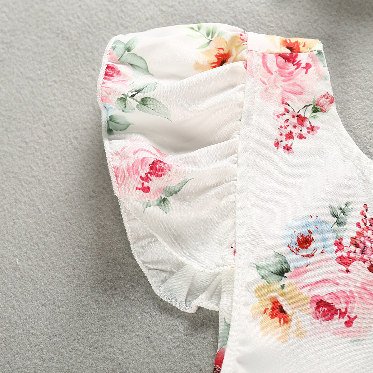 Summer Children’s Floral Girl Baby Clothing - Floral Fun for Tiny Tots in Cotton Delight