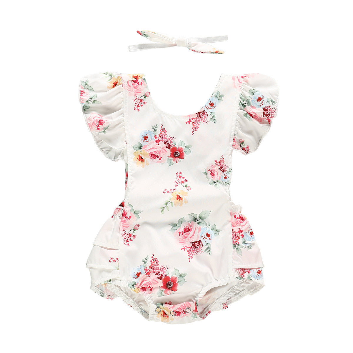 Summer Children’s Floral Girl Baby Clothing - Floral Fun for Tiny Tots in Cotton Delight