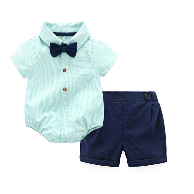 Summer Children’s Suit Romper Shorts Boys Jumpsuit - Trendy Summer Romper for Tiny Fashion Icons