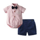 Summer Children’s Suit Romper Shorts Boys Jumpsuit - Trendy Summer Romper for Tiny Fashion Icons