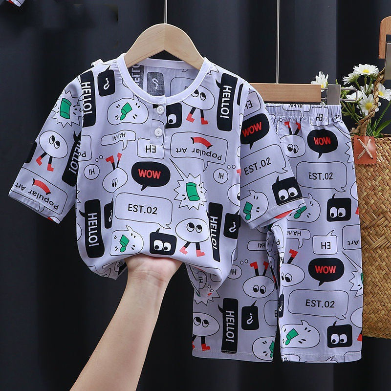 Summer Clothes Cotton Silk Air-conditioning Clothes Baby Clothes - Cool Comfort for Tiny Tots in Summer Heat