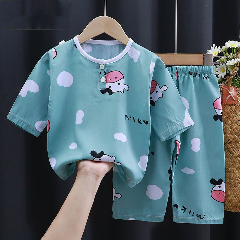 Summer Clothes Cotton Silk Air-conditioning Clothes Baby Clothes - Cool Comfort for Tiny Tots in Summer Heat