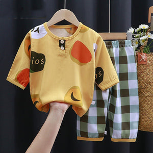 Summer Clothes Cotton Silk Air-conditioning Clothes Baby Clothes - Cool Comfort for Tiny Tots in Summer Heat