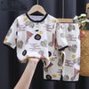 Summer Clothes Cotton Silk Air-conditioning Clothes Baby Clothes - Palm tree