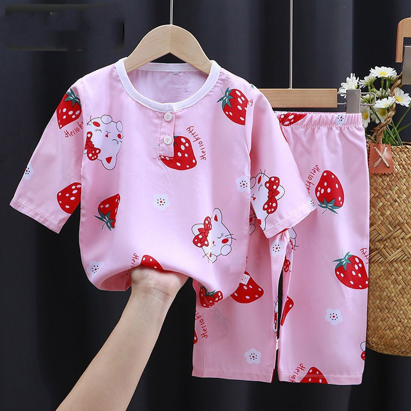 Summer Clothes Cotton Silk Air-conditioning Clothes Baby Clothes - Cool Comfort for Tiny Tots in Summer Heat