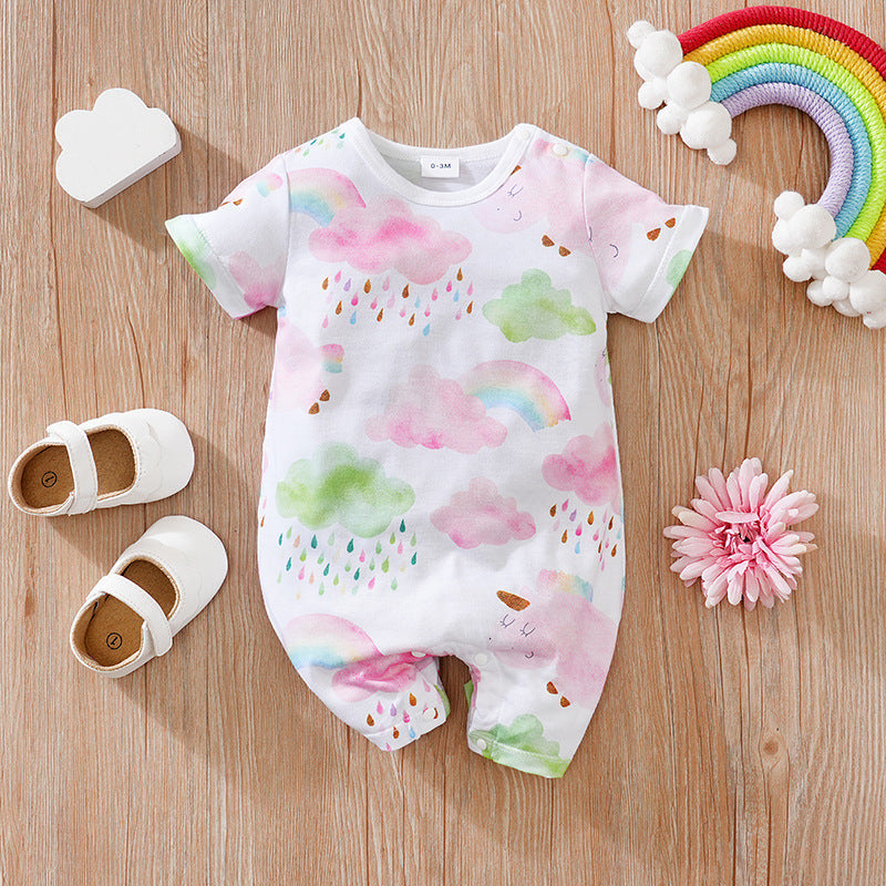 Summer Clothes Short-sleeve Baby Jumpsuit - Short Sleeve Jumpsuit for Tiny Summer Explorers