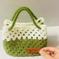 Summer Contrast Color Wool Handbag Hollow for DIY Ornament Accessories - Teleplus summer contrast color wool handbag