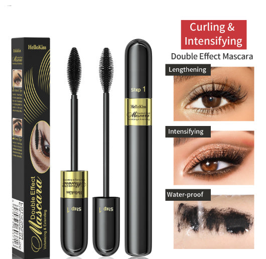 Sunflower Double Effect Waterproof Mascara for Long Thick Curling Lashes - Teleplus sunflower double effect waterproof
