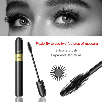 Sunflower Double Effect Waterproof Mascara for Long Thick Curling Lashes - Teleplus sunflower double effect waterproof