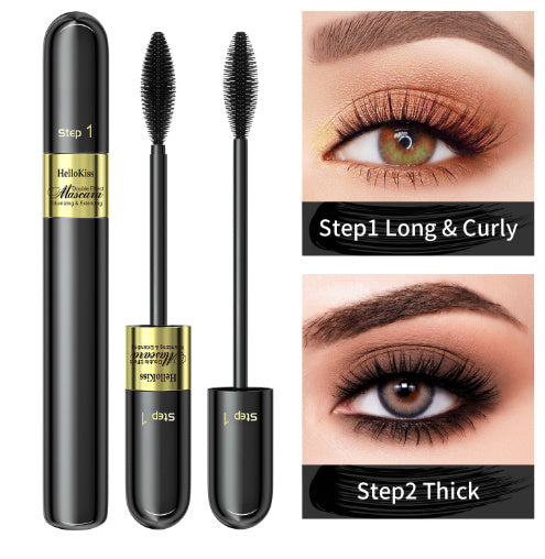 Sunflower Double Effect Waterproof Mascara for Long Thick Curling Lashes - Teleplus sunflower double effect waterproof