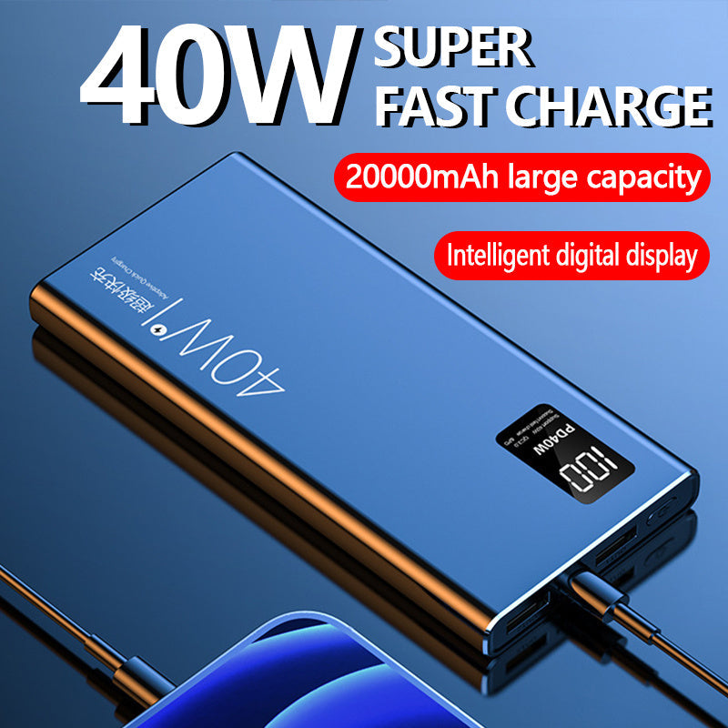 Super Fast Charging And Large Capacity 20000mAh Power Bank - Super Fast 20000mAh Power Bank with LCD Display