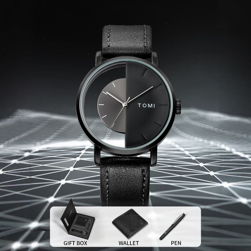 T080-1 Belt Wallet Watch and Signature Pen Gift Set for Men - t080-1