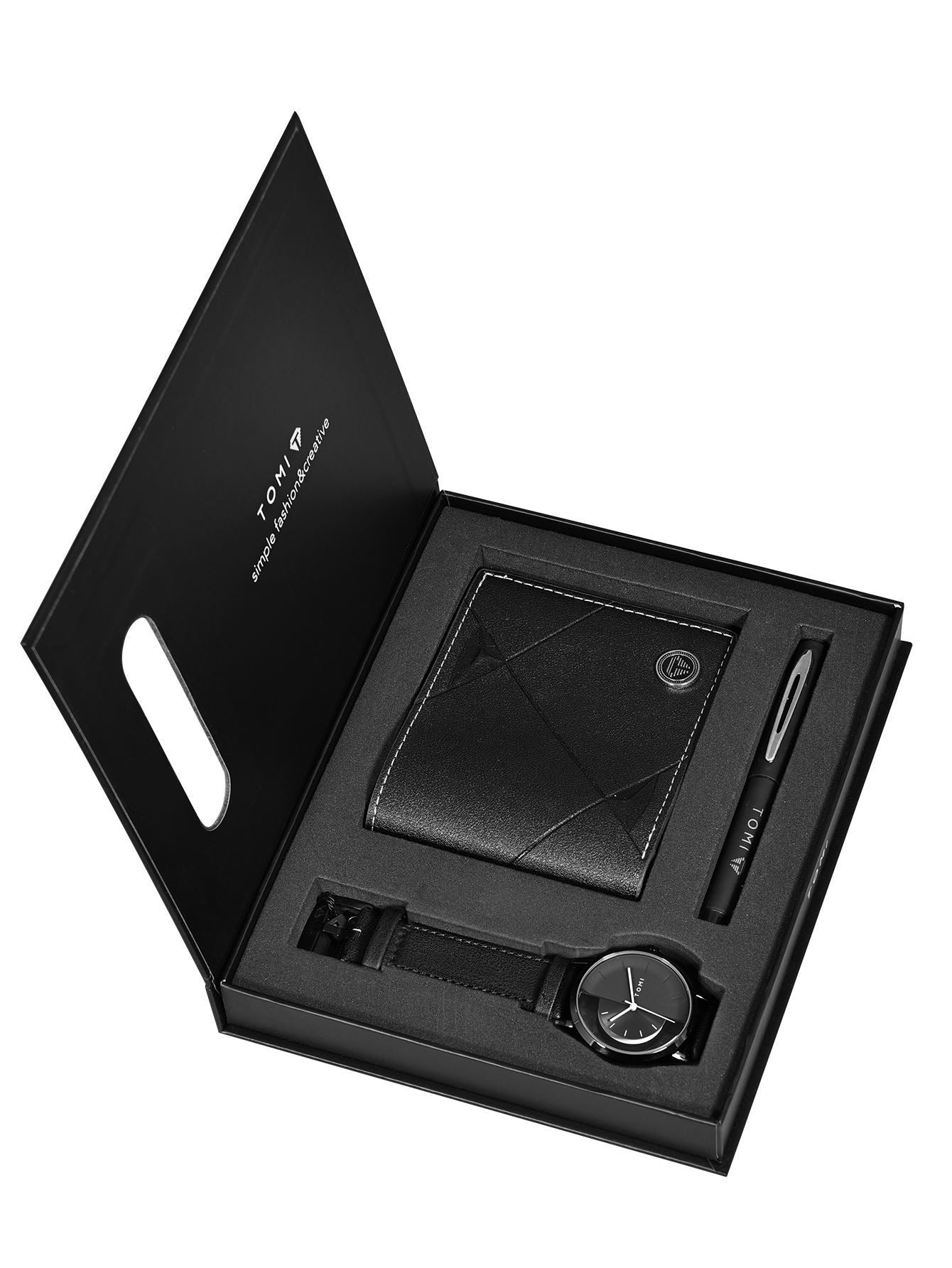 T080-1 Belt Wallet Watch and Signature Pen Gift Set for Men - t080-1