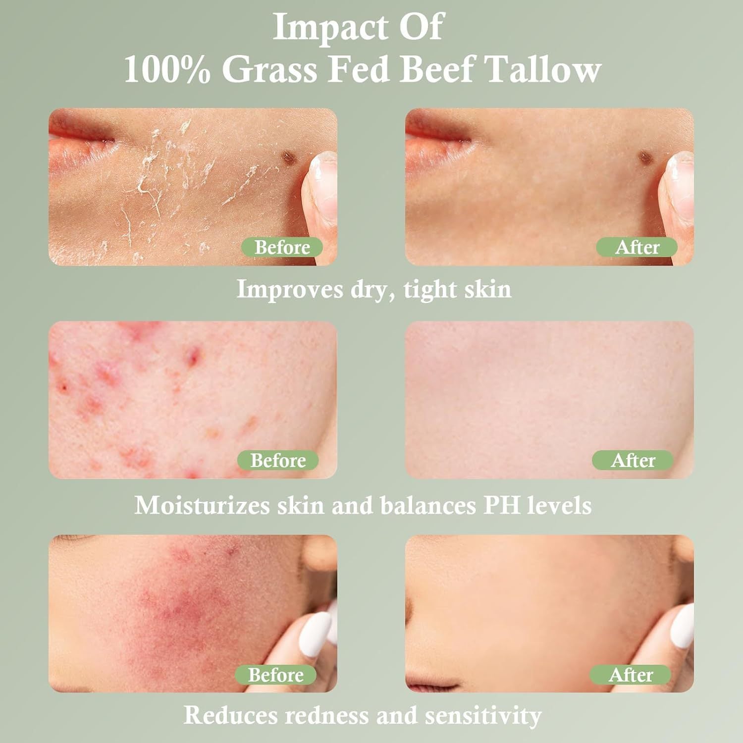 Tallow Skin Moisturizing Cream for Nourishing and Soothing Care 50g - tallow skin moisturizing soothing nourishing cream